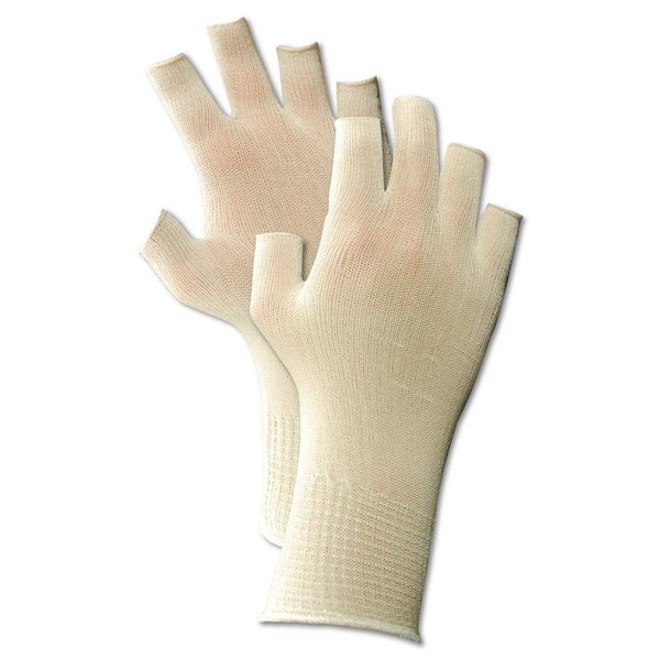 Magid KnitMaster HalfFinger Machine Knit Nylon Gloves, 12PK 20NY-L
